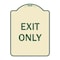 Signmission Designer Series Sign-Exit Only, Tan & Green Heavy-Gauge Aluminum, 24" H, 18" L, TG-1824-9976 A-DES-TG-1824-9976 - alternate 1